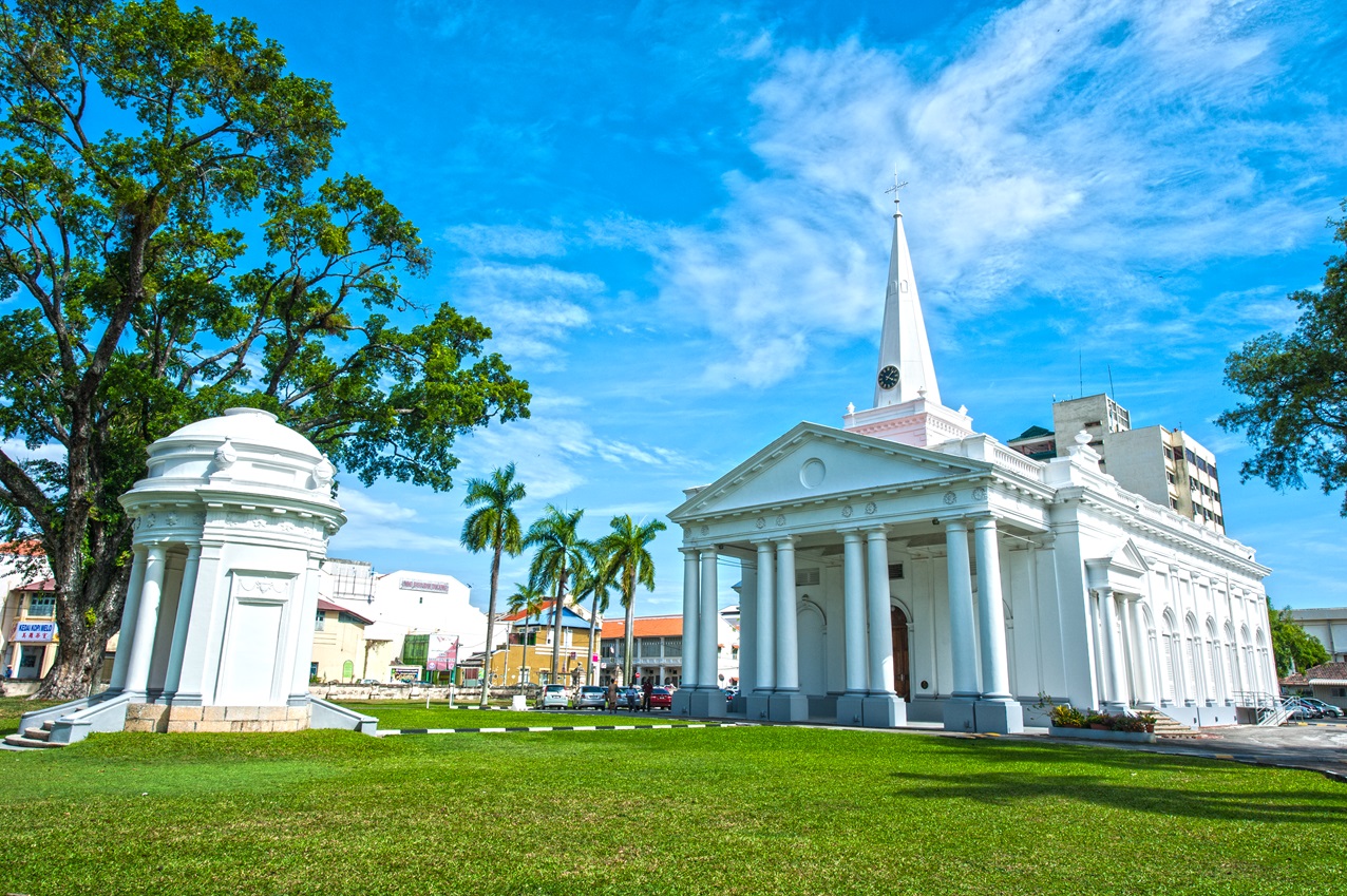 セントジョージ教会（外観）｜マレーシア最古の英国教会